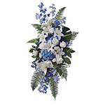 Blue Funeral Spray on Stand